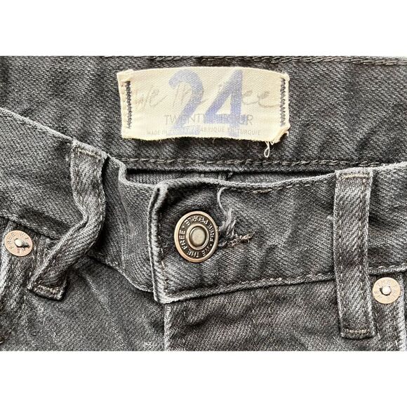 Free People × We The Free Bren Boyfriend Destroyed Jean in Black Magic, Size 24 - Picture 12 of 16